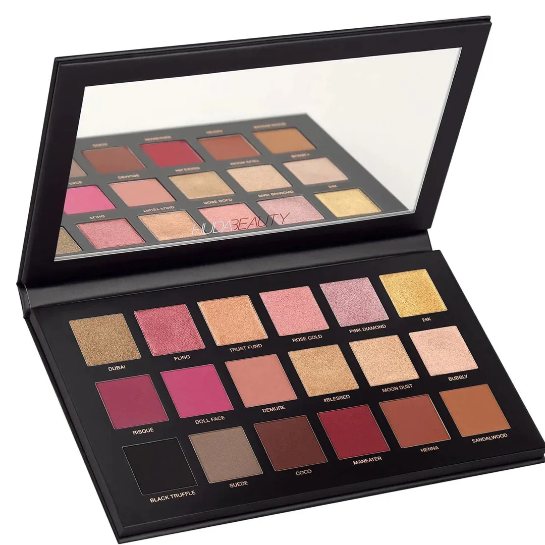 18 kolorów w 1 paletce cieni do powiek Rose Gold Eye Makeup HUDA New Nude PALETTE Matte Charming Shimmer Makeup Glitter Shadow Powder