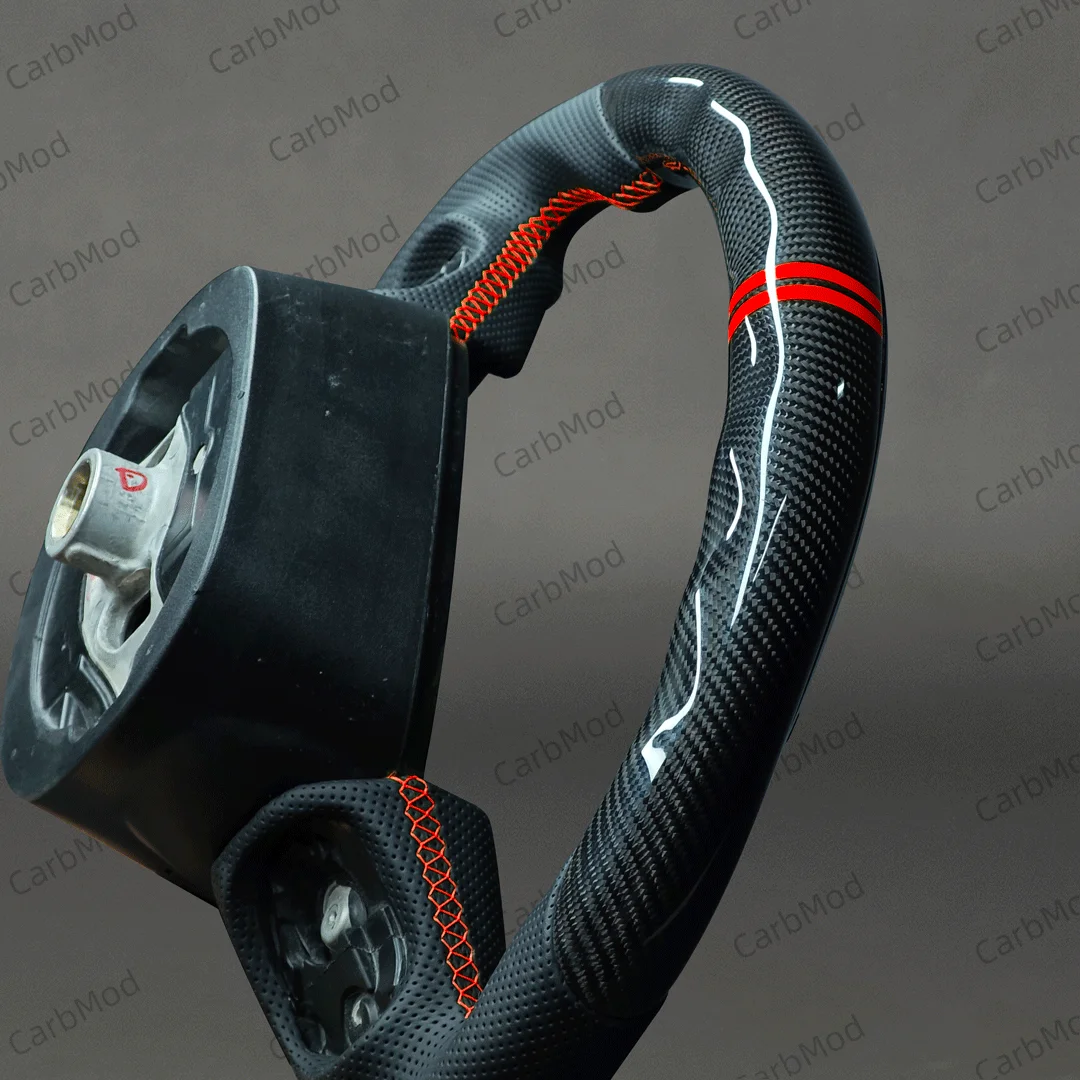 Customized Carbon Fiber Steering Wheel 2015-NOW Real Carbon Fiber Material Accessory for Dodge Charger Challenger SRT Cars