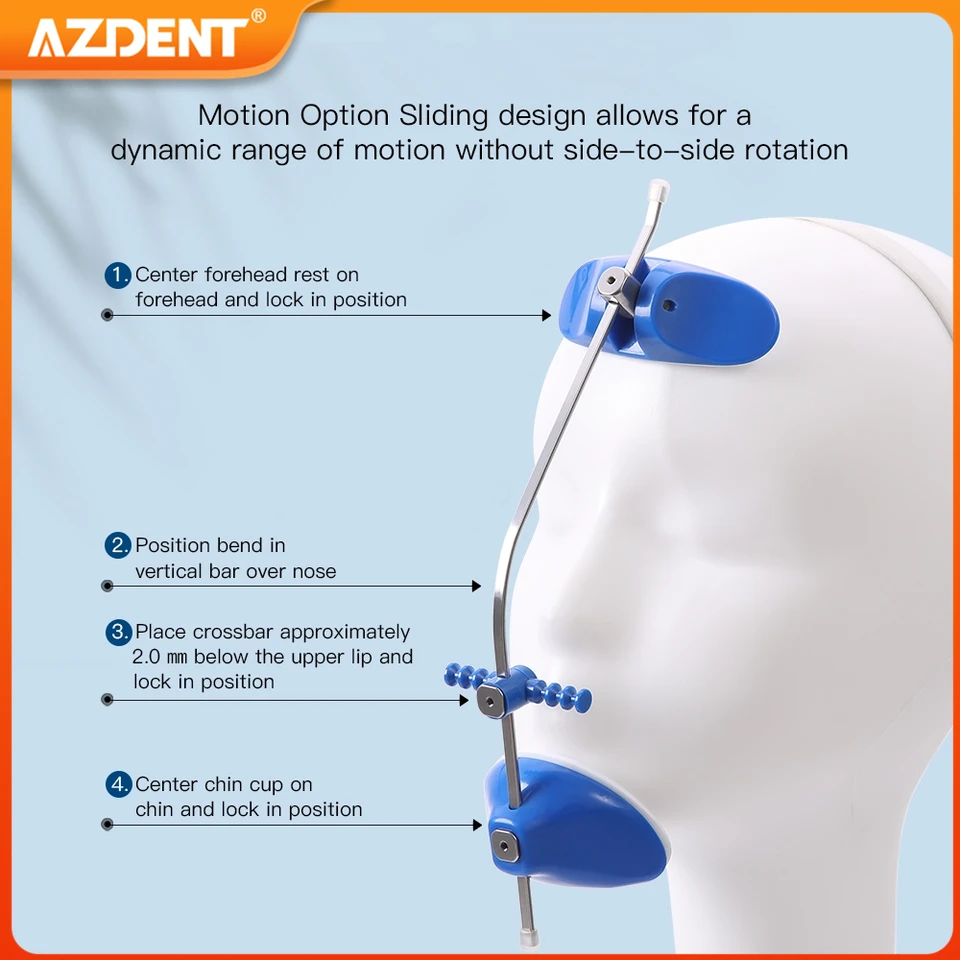 AZDENT 歯科矯正 フェイスマスク ブルー レッド