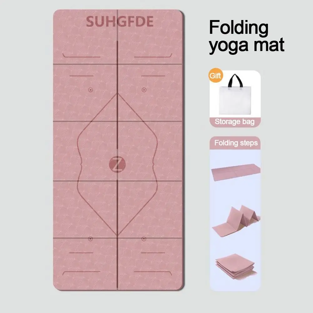 المحمولة TPE اليوغا الحصير 4 مللي متر سميكة صديقة للبيئة بساط جمباز عدم الانزلاق طوي بيلاتيس بساط جمباز معدات رياضية للصالة الرياضية