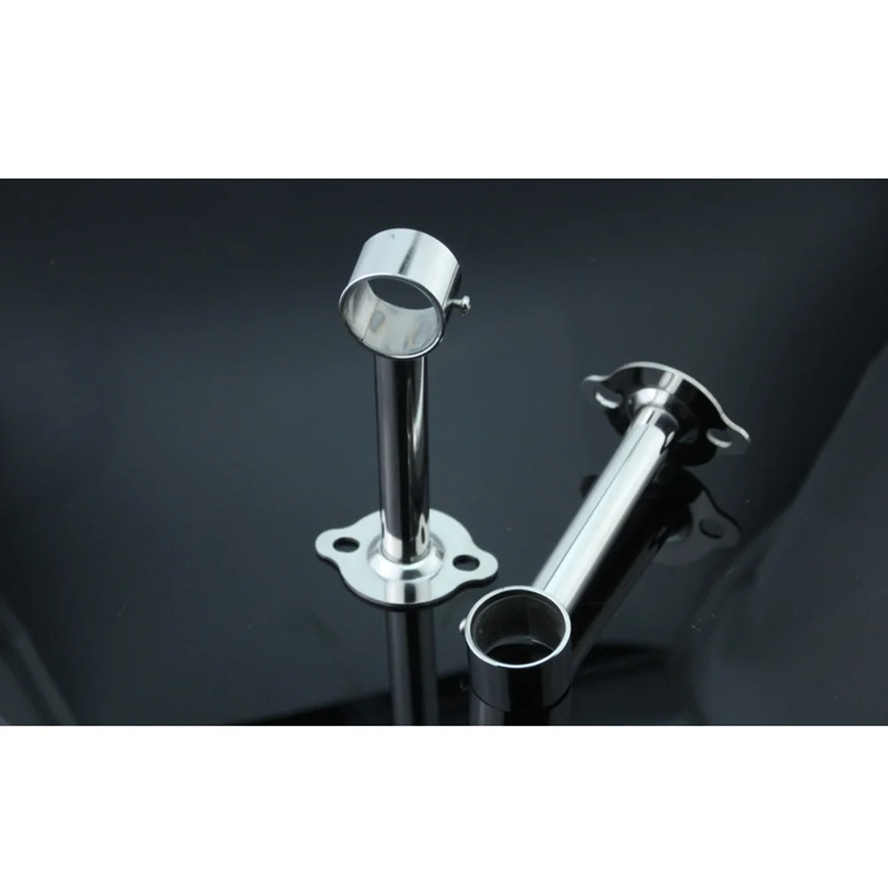 

Stainless Steel Rod Steel Clothes Drying Rod Bracket Flange Seat For Closet Hanging Round Support High Foot