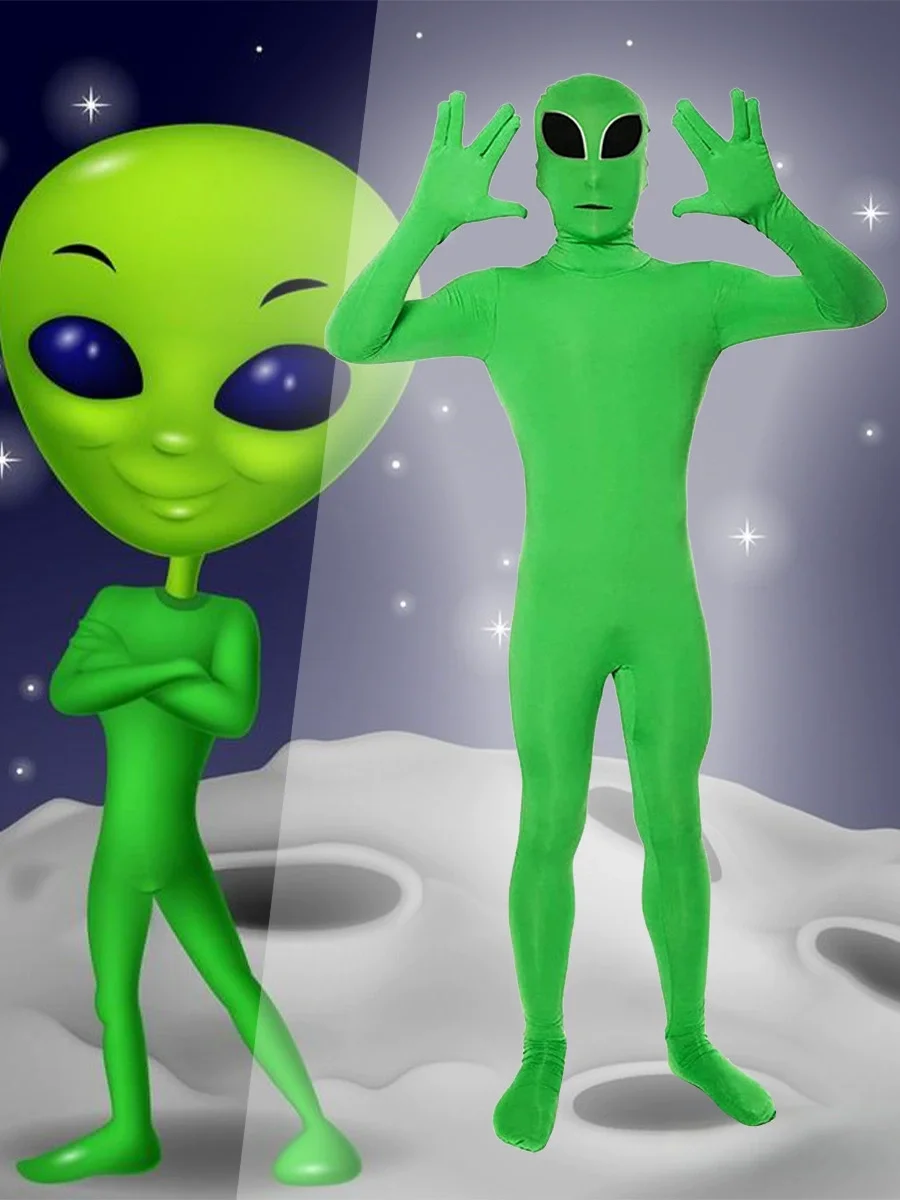 2025 New ET green onesy-cosplay costumes for adult  stage performances view 6