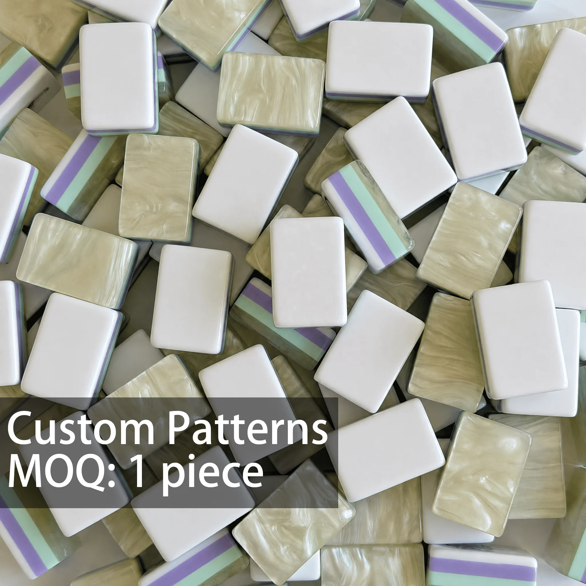 Customized 166 Pcs American Mahjong Tiles Modern Acrylic Eco-Friendly Set for 4 Players Unique Forest Design Portable