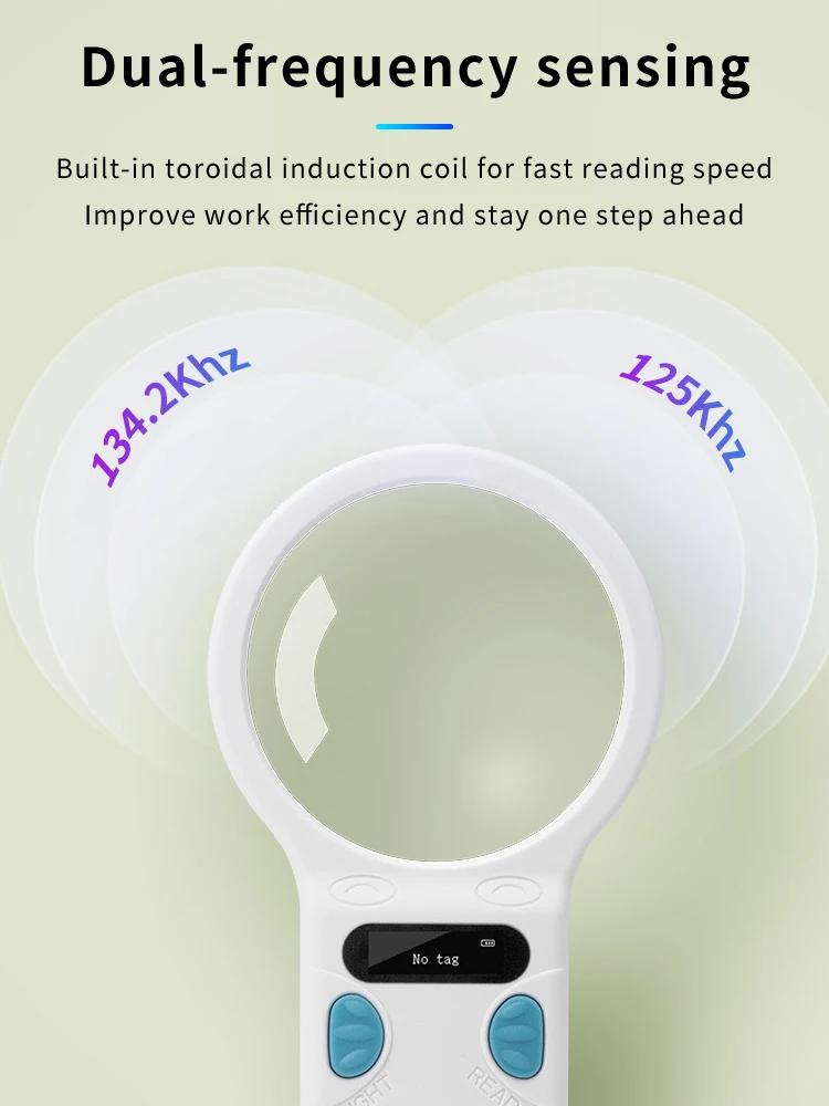 134.2KHZ Animal Tag Reader ISO11784/5 Standard EMID/FDX-B Protocol Handheld USB/Bluetooth Port 125KHZ RF Pet Microchip Scanner