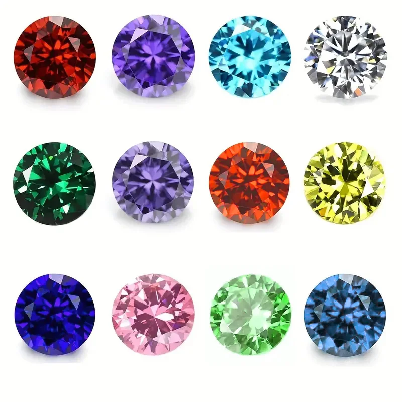 60 шт./лот, 12 цветов, круглый камень, созвездия, 5 мм/0,2 дюйма, стеклянный камень, сделай сам, вечерние ювелирные аксессуары