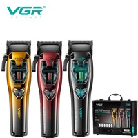 VGR Clipper Professional Hair Cutting Machine Vector Motor 11000 RPM Hair Trimmer Cordless Barber Metal Clipper for Men V-668