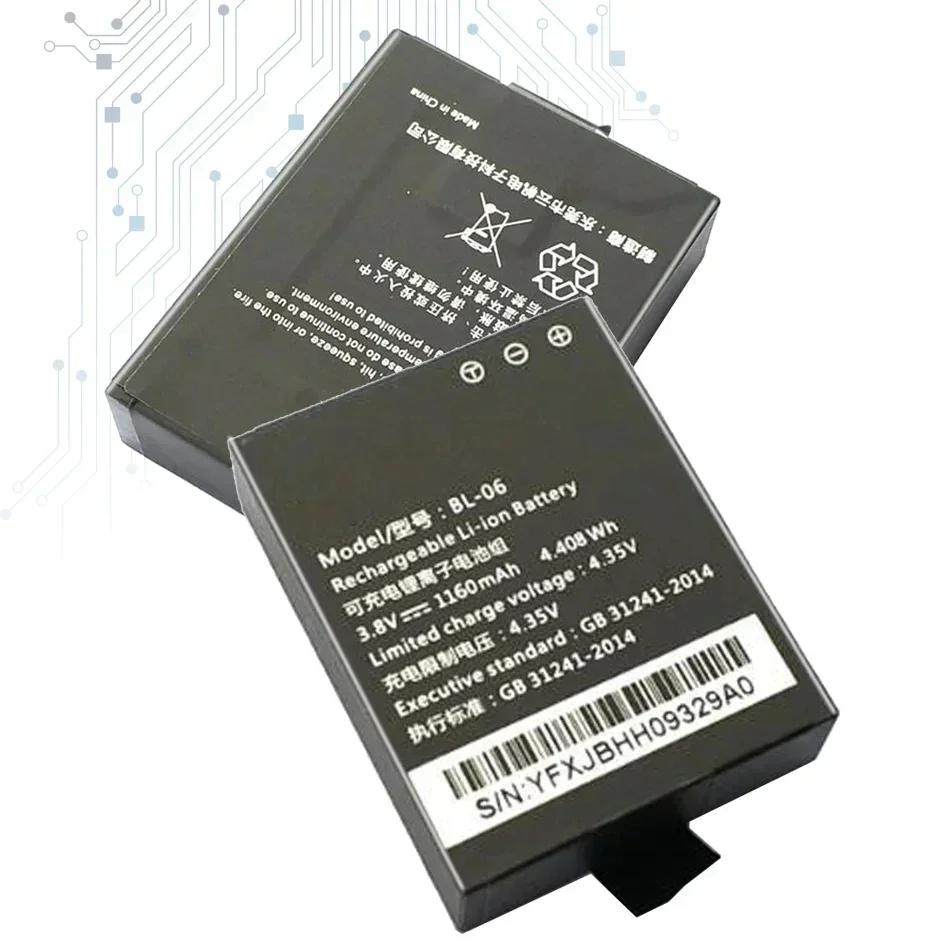 BL-06 Ersatzakku für EZVIZ S6 S5 S2 S1C, 1160 mAh hochwertige Batterien