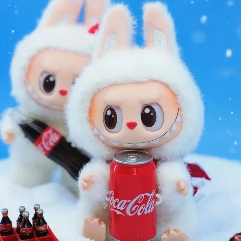 Labubu Cola Series ตุ๊กตาการ์ตูนอะนิเมะน่ารัก Action Figure แฟชั่นเด็กพวงกุญแจเครื่องประดับตกแต่งวันหยุดของขวัญ