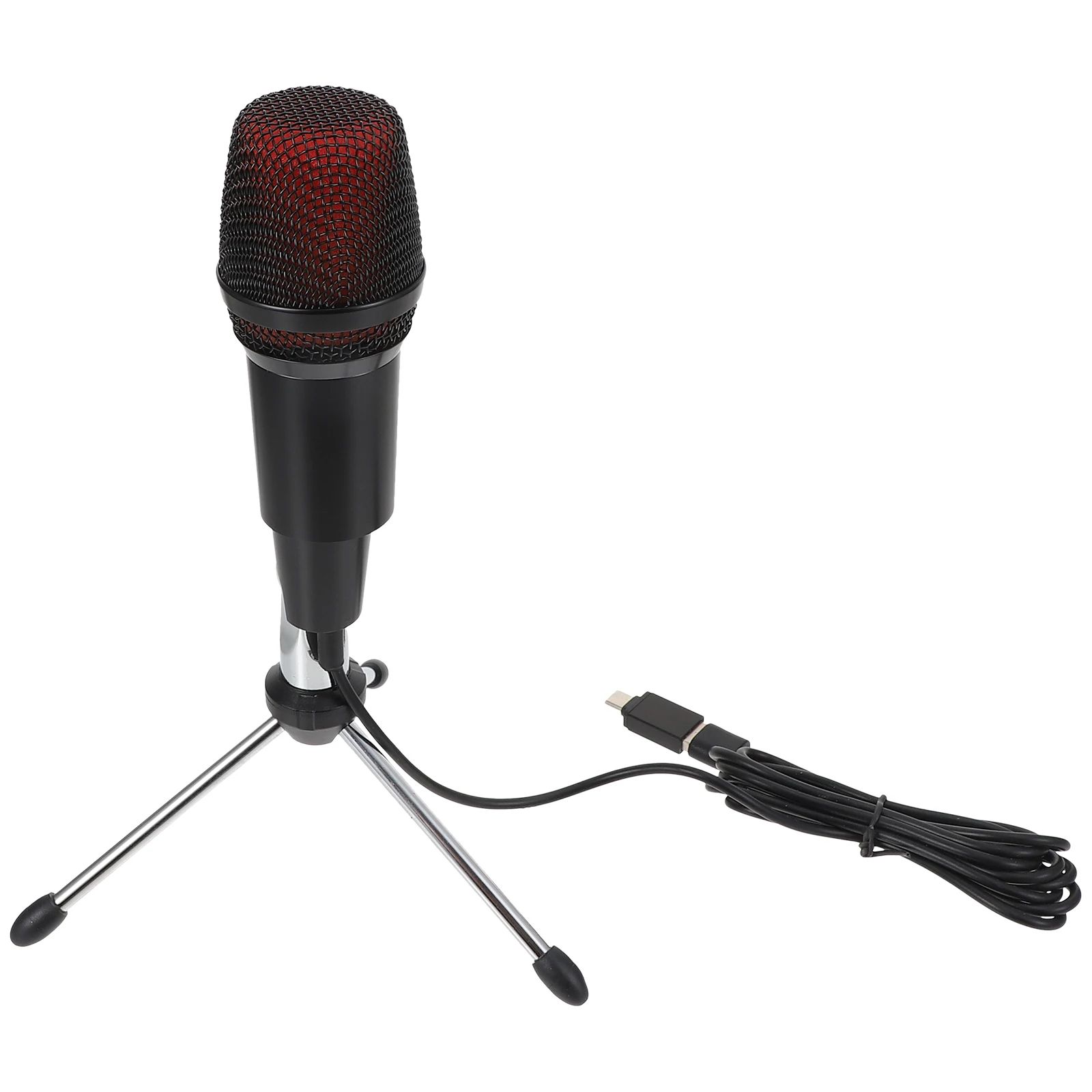

Condenser Microphone Gaming Laptop Noise Reduction Microphone Set Broadcast Recording Set Aluminum Professional Mic