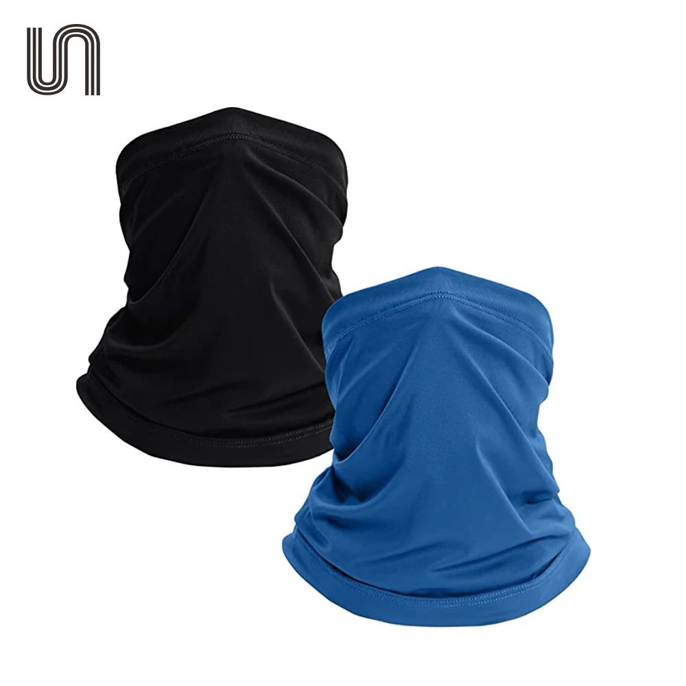 2 pieces Neck Gaiter Balaclava with Ear Loops Sun Protection Cycling Outdoor Sports Scarf Mask Face Cover for Women Men