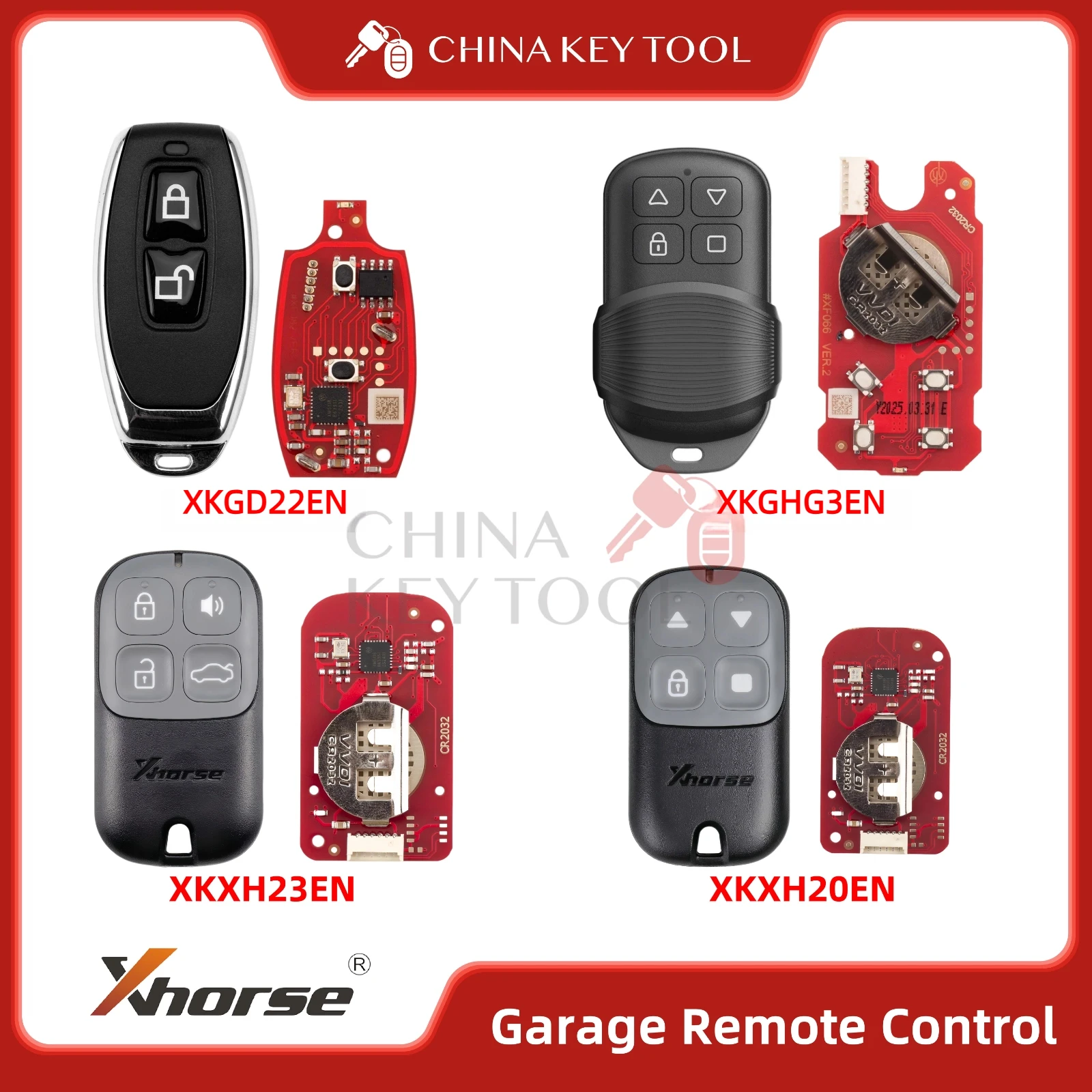 Xhorse Garagenfernbedienung der 2. Generation XKGHG3EN XKGD22EN XKXH23EN XKXH20EN