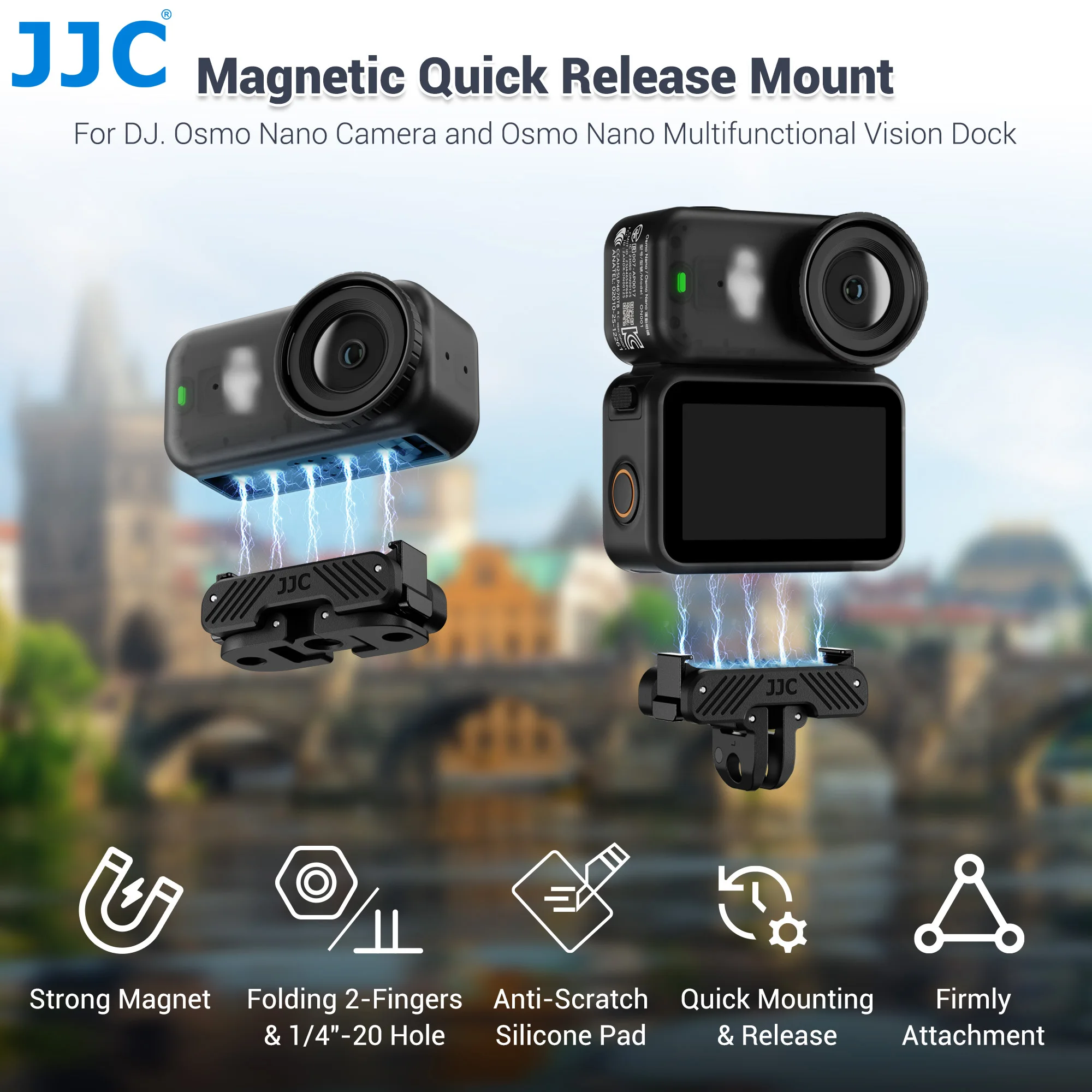 �y�Z�[�����zJJC �}�E���g DJI Osmo Action 6 Osmo Nano �o�������C�N�C�b�N�����[�X�A�_�v�^�[ �f���A���N���[/�R�[���h�V���[/1/4''-20 �X���b�h�t��