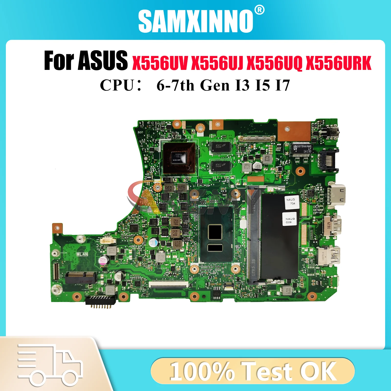 

X556UV Laptop Motherboard For ASUS X556UQK R558U X556UF X556U X556URK VM591U X556UQ FL5900U X556UJ Mainboard With I3 I5 I7 CPU