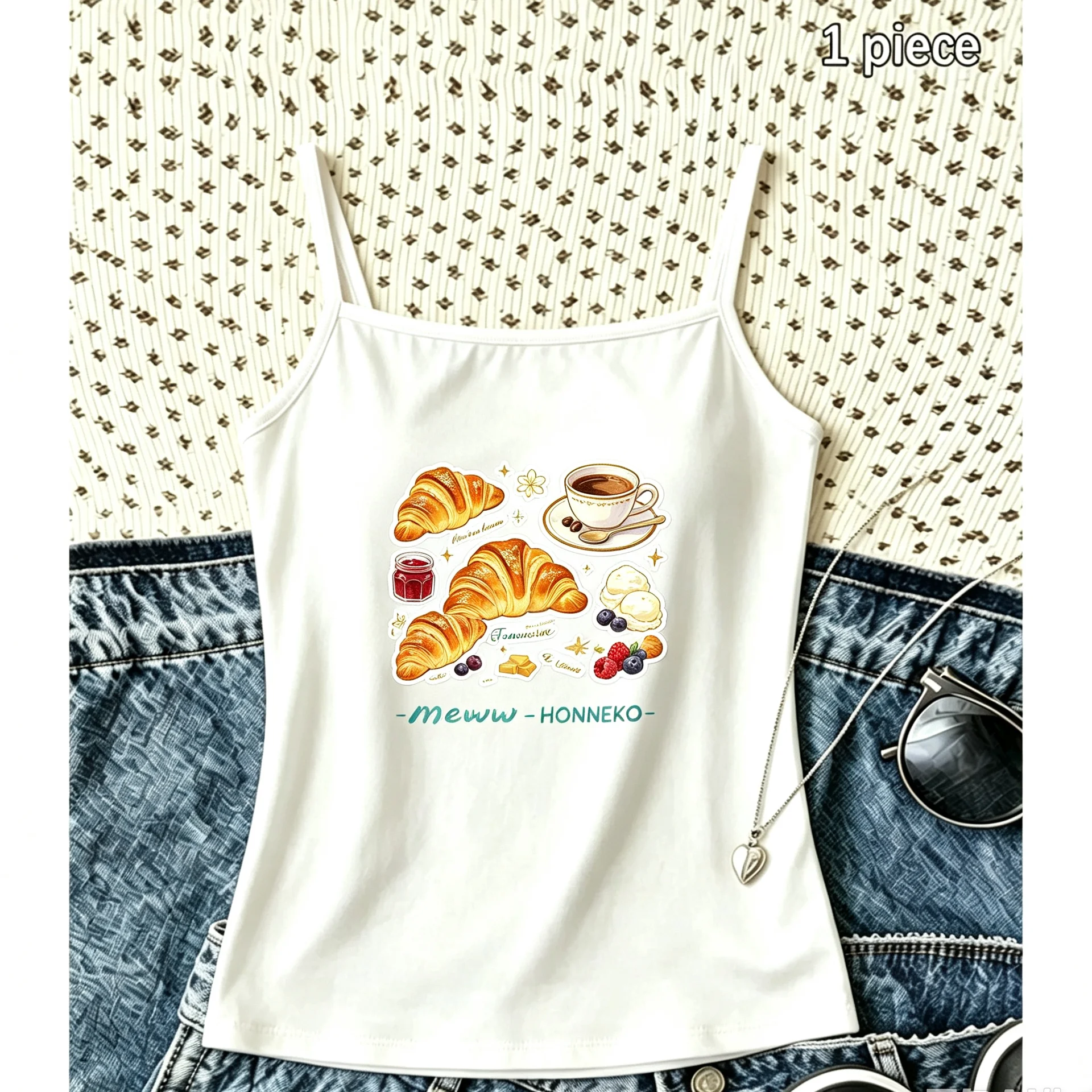 Sweet Bakery Graphic Tank Top Women Summer Vibe Camisole Sleeveless Vest Top Beach Party Slogan Tee Cute Gift Idea for Her