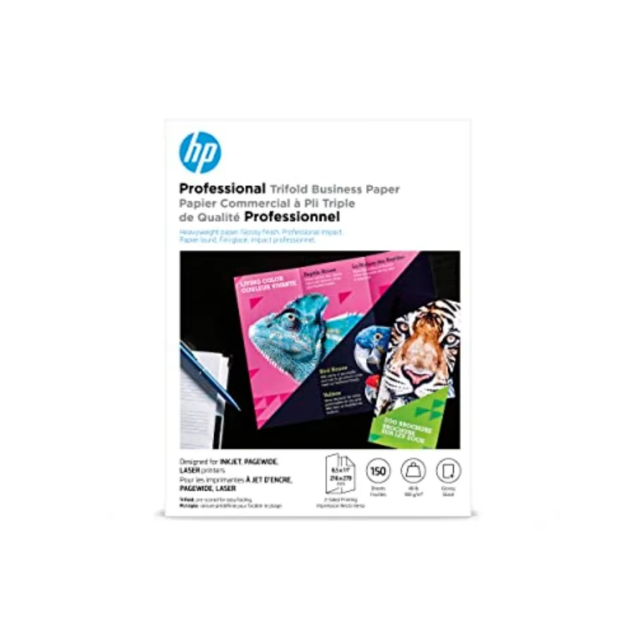 

Профессиональная трехслойная глянцевая бумага для бизнеса, формат 8,5x11 дюймов, 48 фунтов, 150 листов, совместима с струйными и лазерными принтерами PageWide 4WN12A.