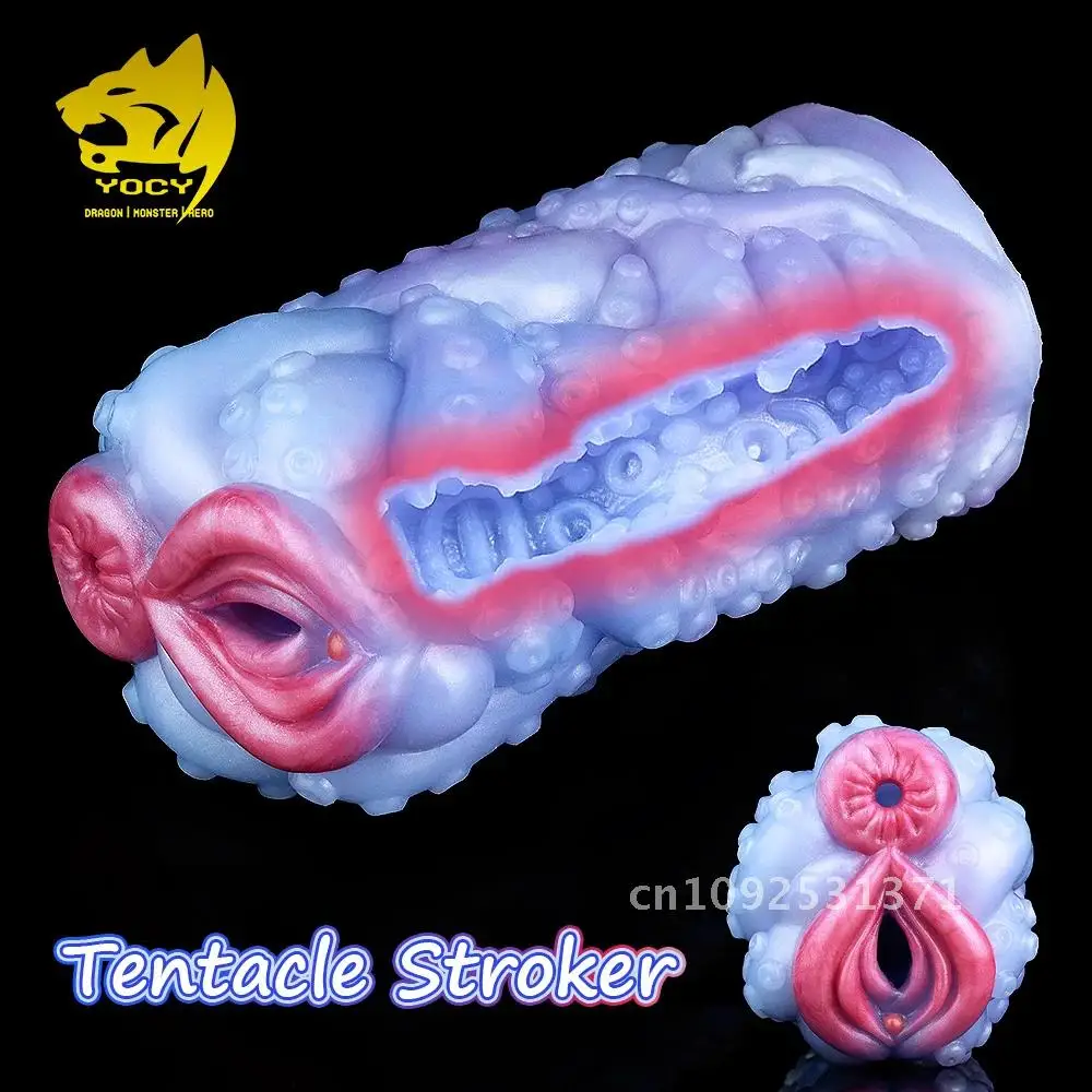 YOCY Male Masturbator Sex Toy Fantasy Tentacle Stroker 10 Modes Vibrator Adult Supplies Soft Silicone Anal Vaginal Pussy 18