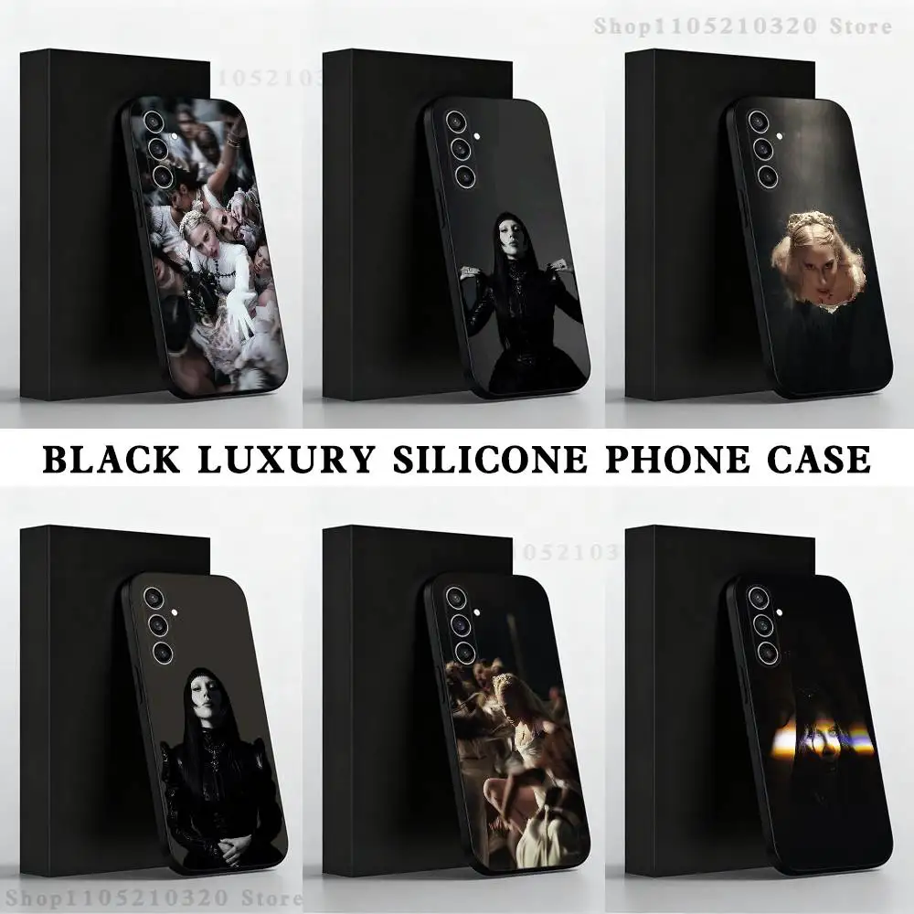 حافظة هاتف L-LADY G-GAGA MAYHEM لهاتف سامسونج S 25,24,23,22,30,21,10,9,Ultra,Plus,Lite,FE,4,5G حافظة ناعمة سوداء