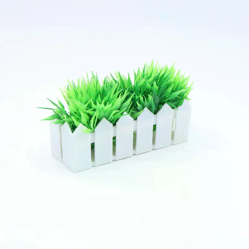 1/12 ドールハウスシミュレーション草緑植物フェンスモデルドールハウスミニチュアガーデン装飾ドールハウスアクセサリー