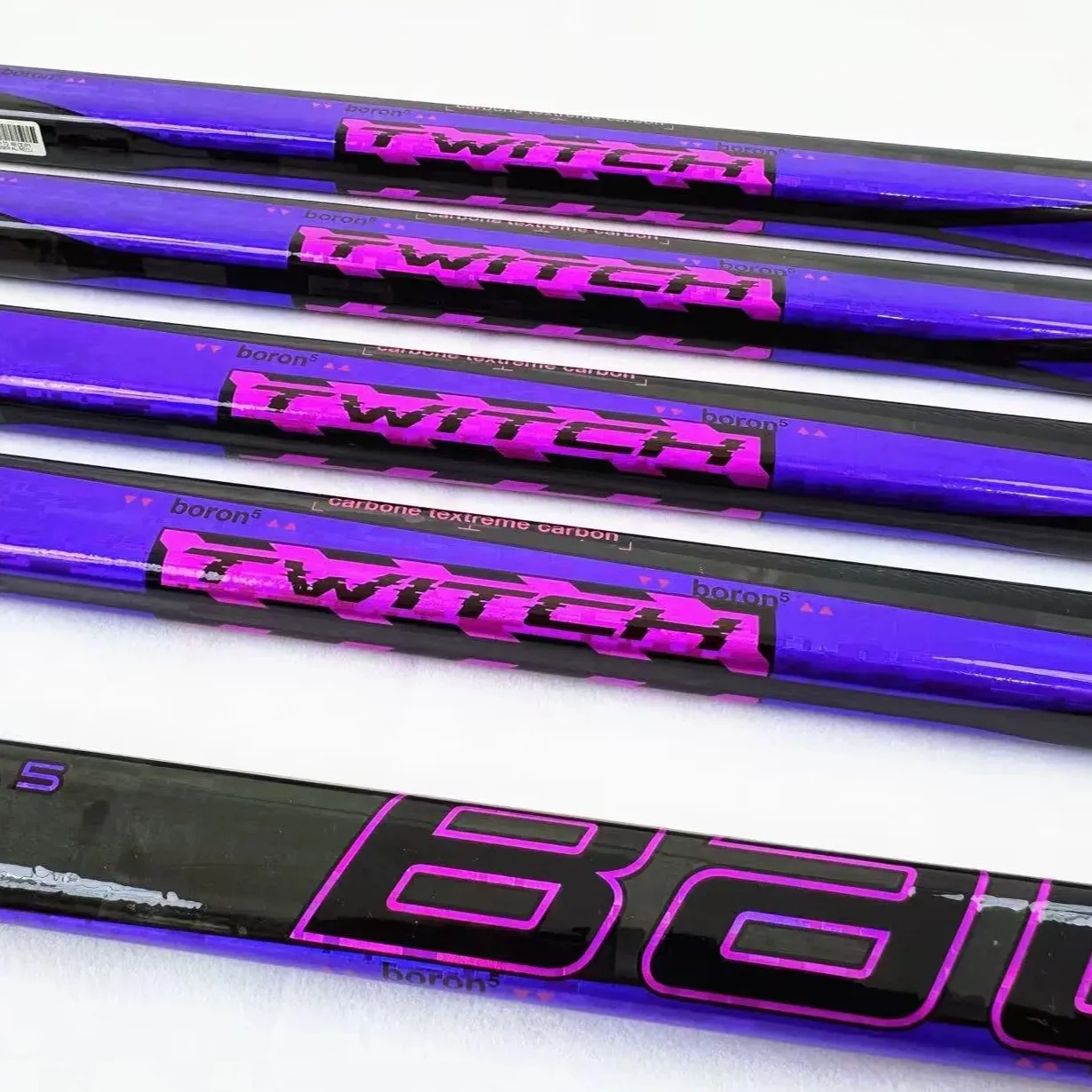 [Paquete de 2] palos de hockey sobre hielo TWITCH violeta 【sin garantía】. Palo de hockey sobre hielo ultraligero de fibra de carbono P92 y P28