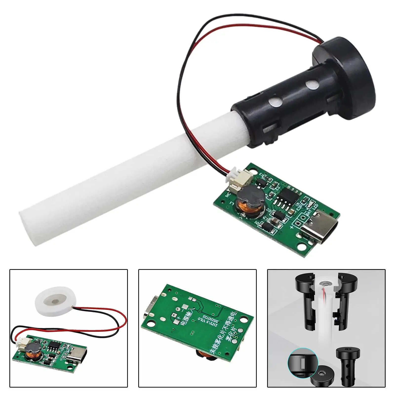 Módulo umidificador usb ultrassônico diy equipamento experimental nebulizador fabricante de névoa profissional 5v driver placa circuito módulo spray