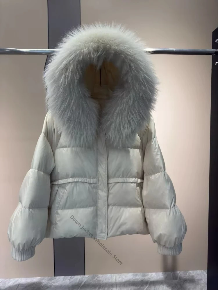 Women's Padded Jacket Puffer Coat with Fur Collar Duck Down Coat Thermal Windproof Extra Warm for Everyday Wear Snow Season