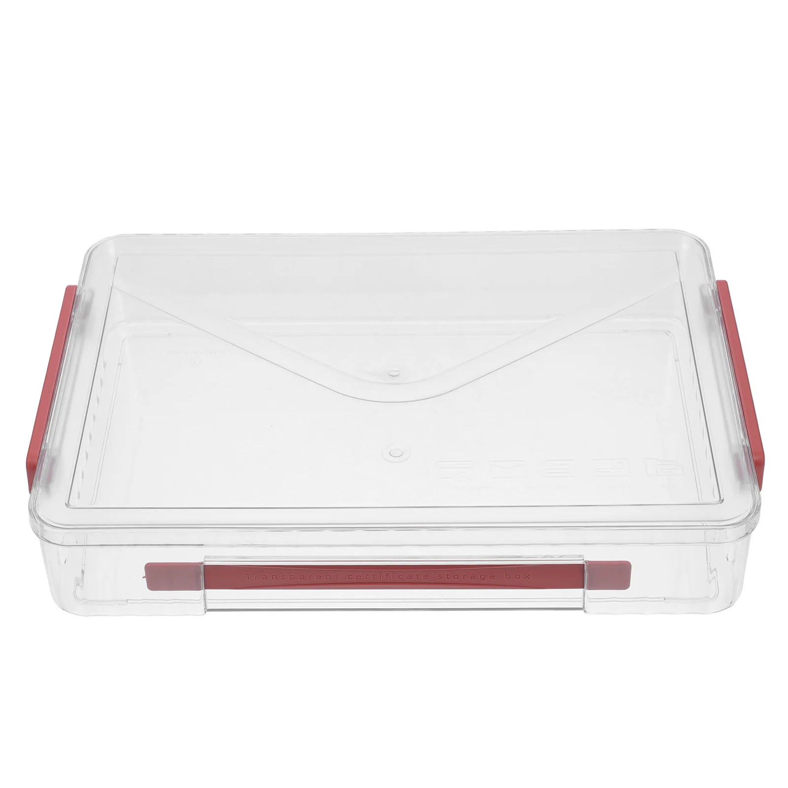 

Transparent Document Organizer Box Pet Material Lid Lightweight Portable Storage For Certificates Papers Clear