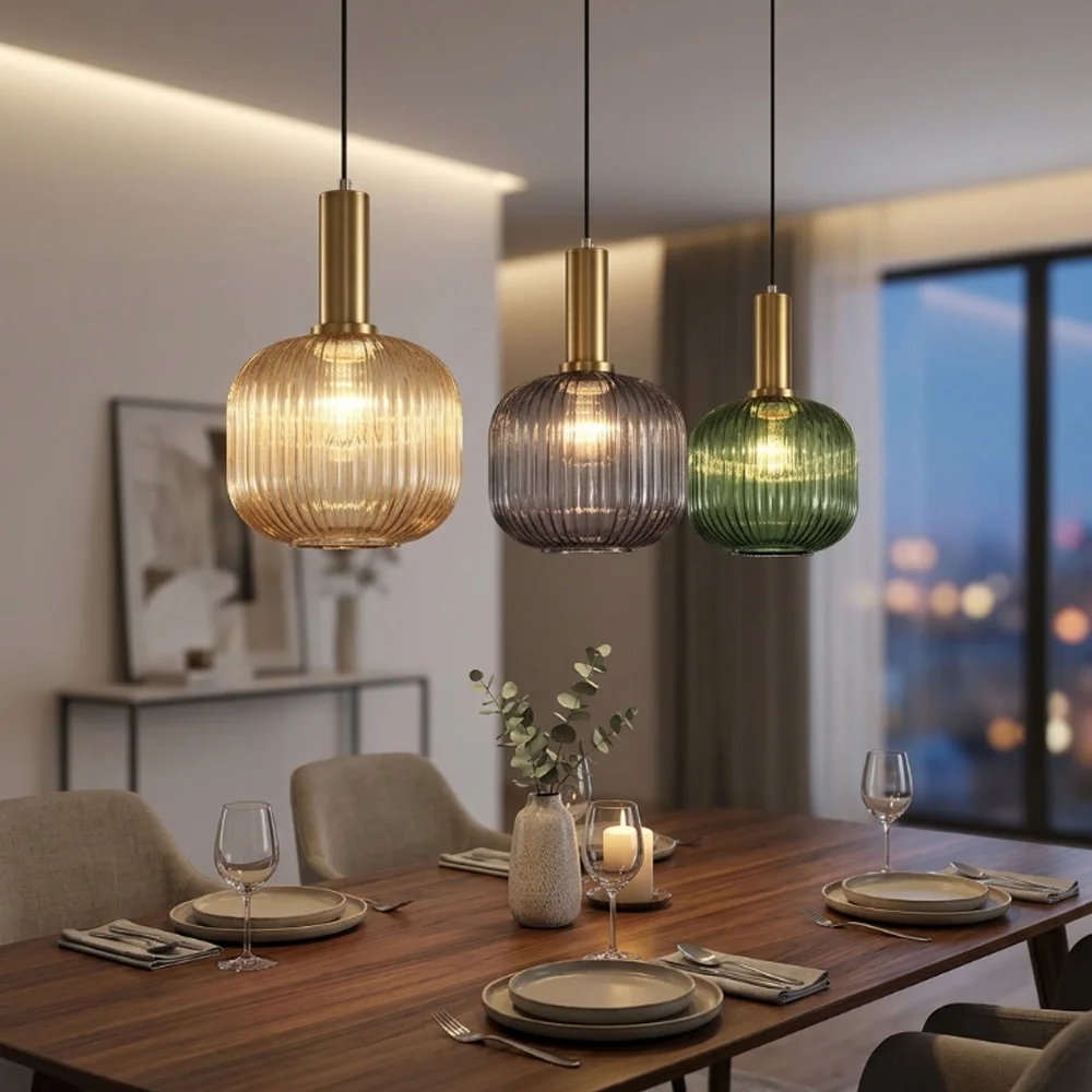 DARHYN Nordic Colorful LED Glass Pendant Lamp For Corridor Restaurant Kitchen Living Room Home Decoration Lighting Installation