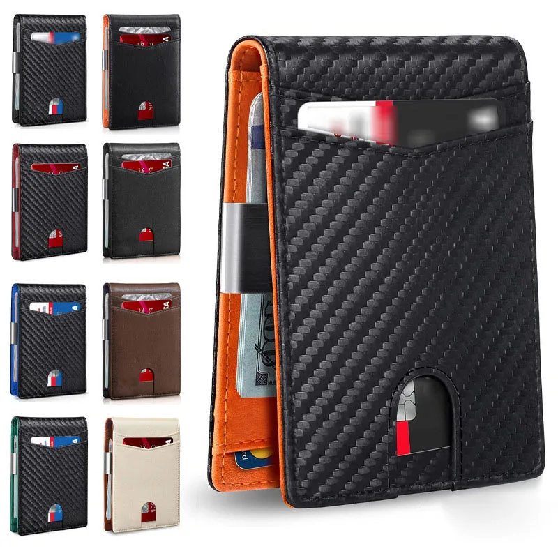 Men's Casual Plain Plaid Textured Pu Leather Wallet, 1 Piece Multi Card Slot Card Holder for Father & Boyfriend