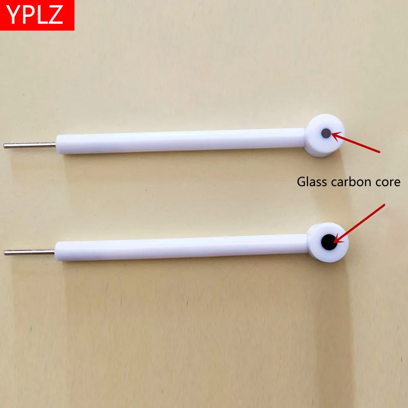 L-type glass carbon electrode with polytetrafluoroethylene shell