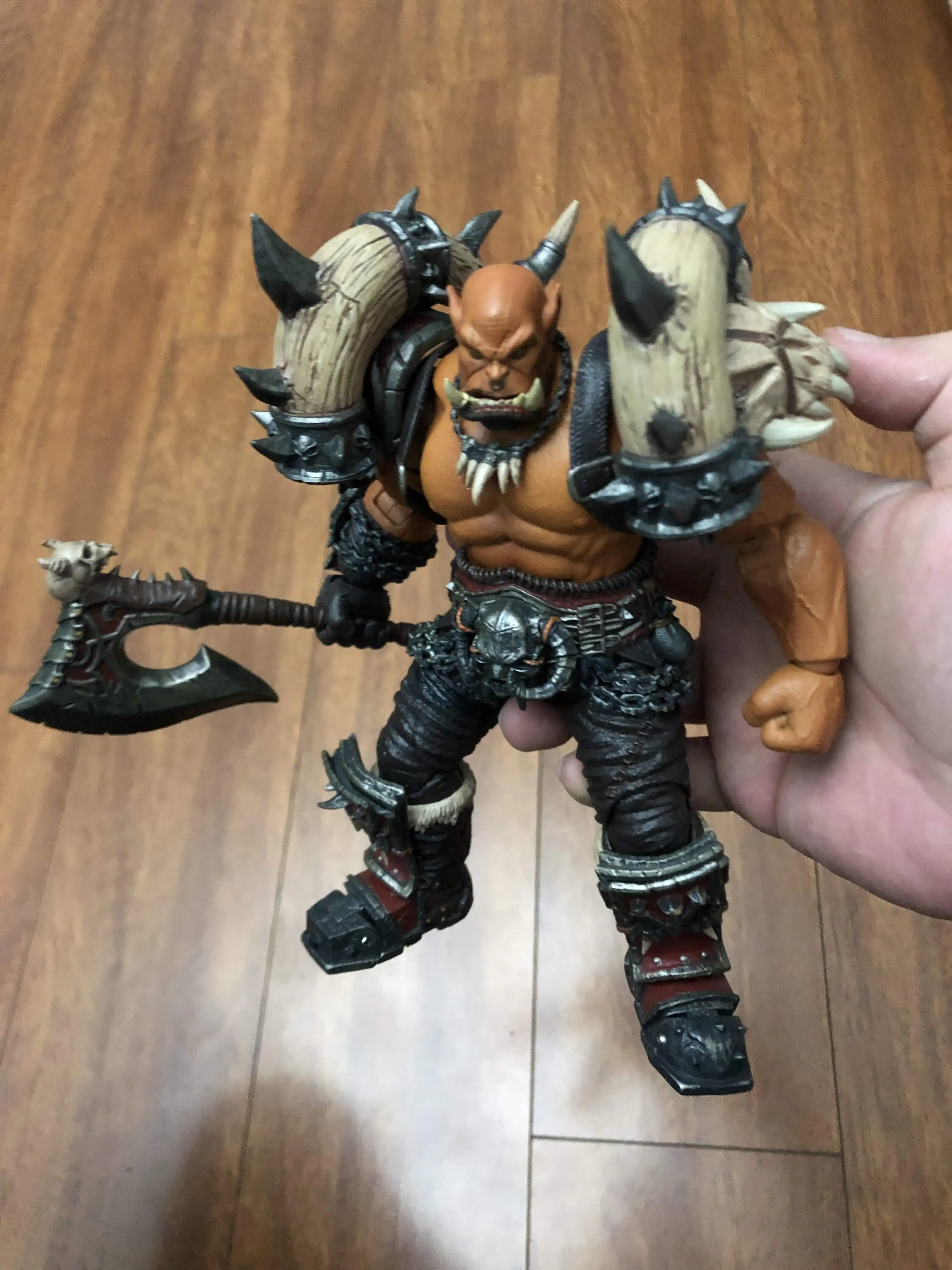 1/12 Scale Collectible WOW Garrosh Hellscream 16cm Ancient Battlefield Berserker Orc Full Set Action Figure Model Doll Toys