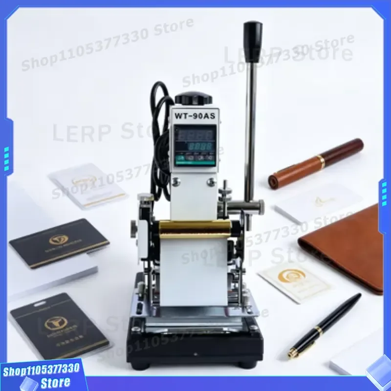 Manual Digital Hot Stamping Machine for Leather Paper Card Plastic Electric Heat Press Tool for DIY Craft Letterpress