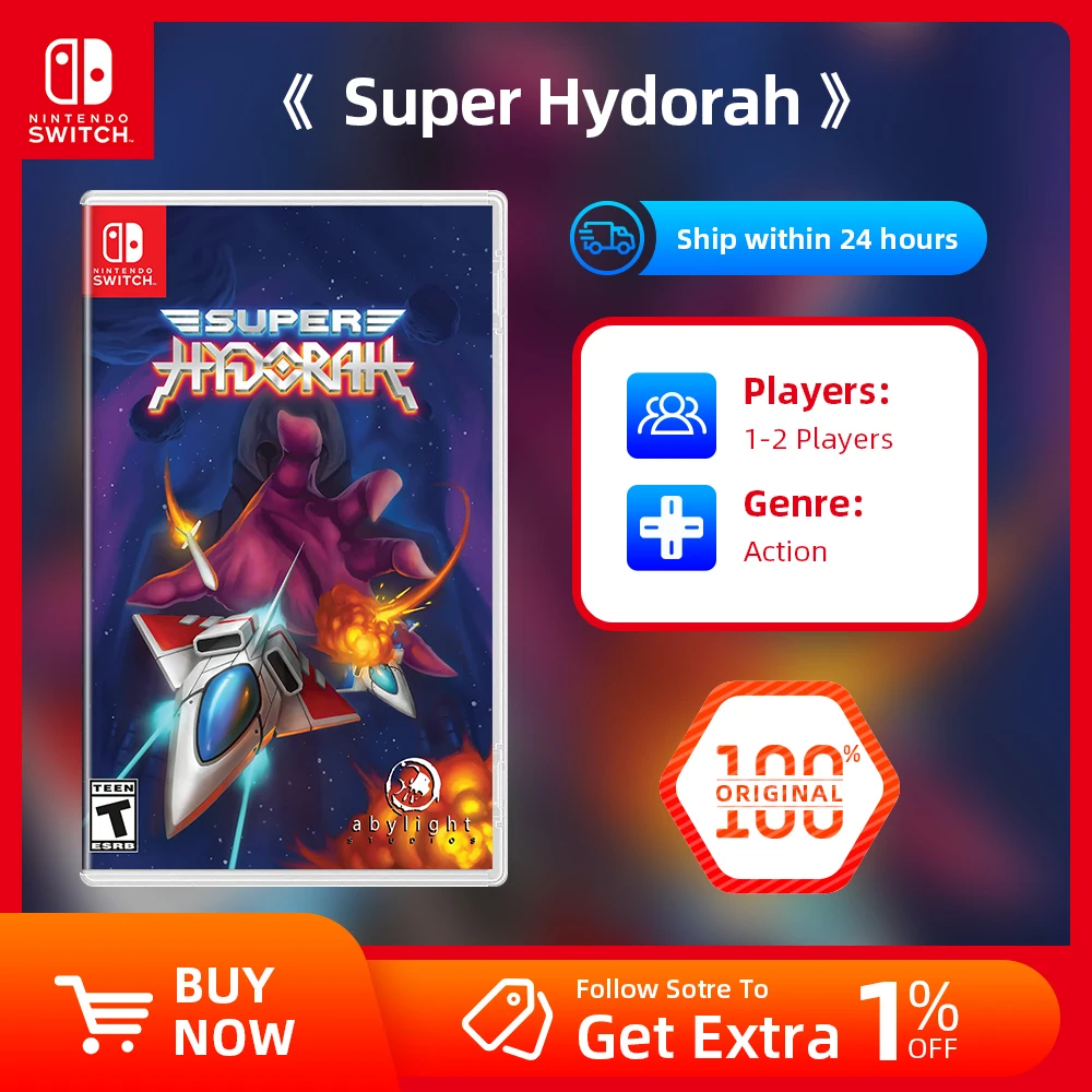 Nintendo Switch Game Deals - Super Hydorah - Games Physical Cartridge Action for Switch OLED