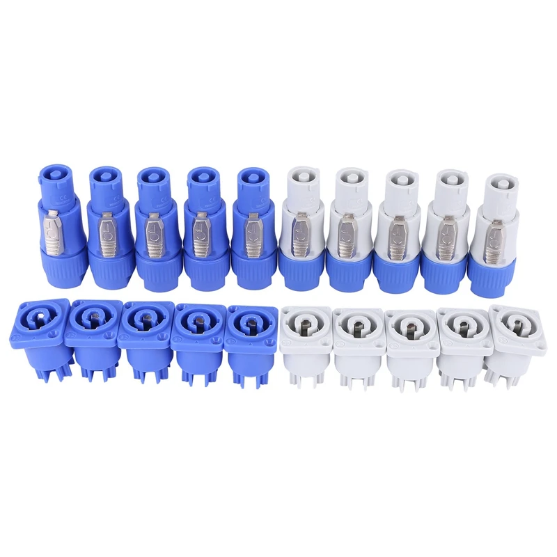 

10 set PowerCON Type A NAC3FCA+NAC3MPA-1 Chassis Plug Panel adapter