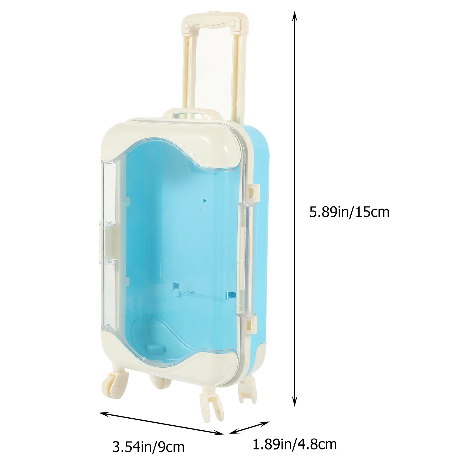 Minikoffer voor poppenhuis miniatuur bagage reisaccessoires kinderkamer decor plastic meubelset