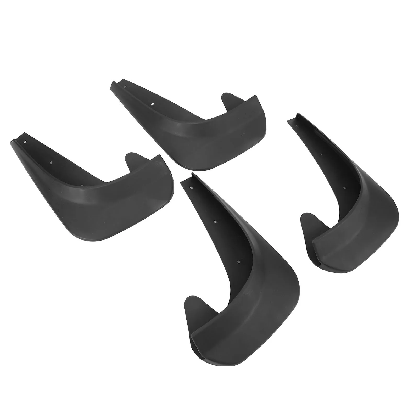 4pcs Universal Car Mud Flaps Mudguards Set Anti Splashing Front and Rear Splash Guards for Car Pickup Truck SUV Black