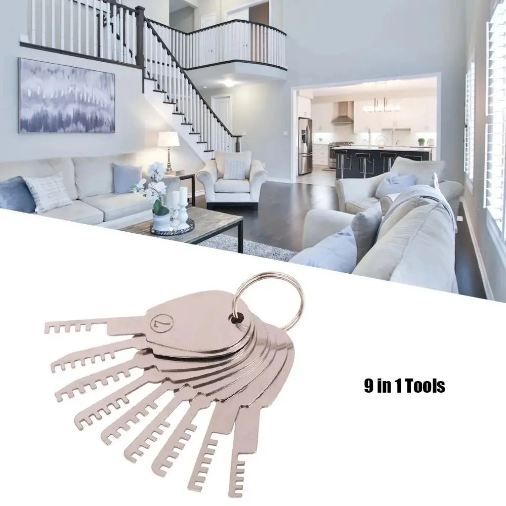 

Stainless Steel Multifunctional Lever Tools Lock Installation Durable Pry Bar Sturdy Rust-proof Bottle Opener Keychain