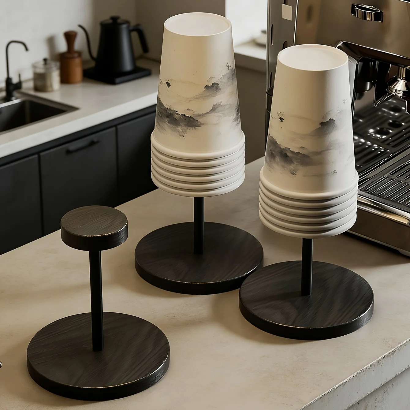 Plastic Creative Round Cup Holde,Suitable for Storing Disposable Paper Cups on Counters and Tabletop,As Well As Outdoor Utensils