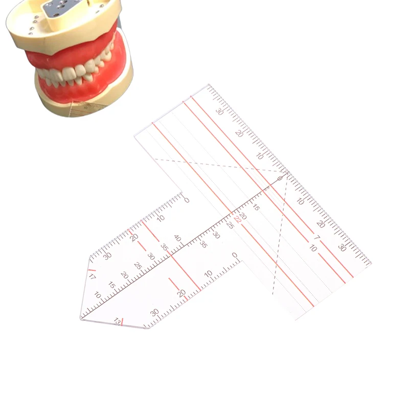 1PCS Multifunctional Dental Denture Ruler TO-scale Drawing And Alignment Examination Orthodontic Symmetry Measurements