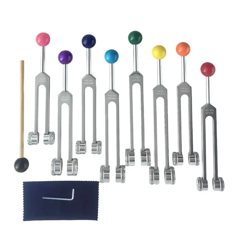 CGDS-Chakra Tuning Fork Set For Healing, Tuning Forks With Tuning Fork Activator For Healing,Sound Therapy,Keep Body
