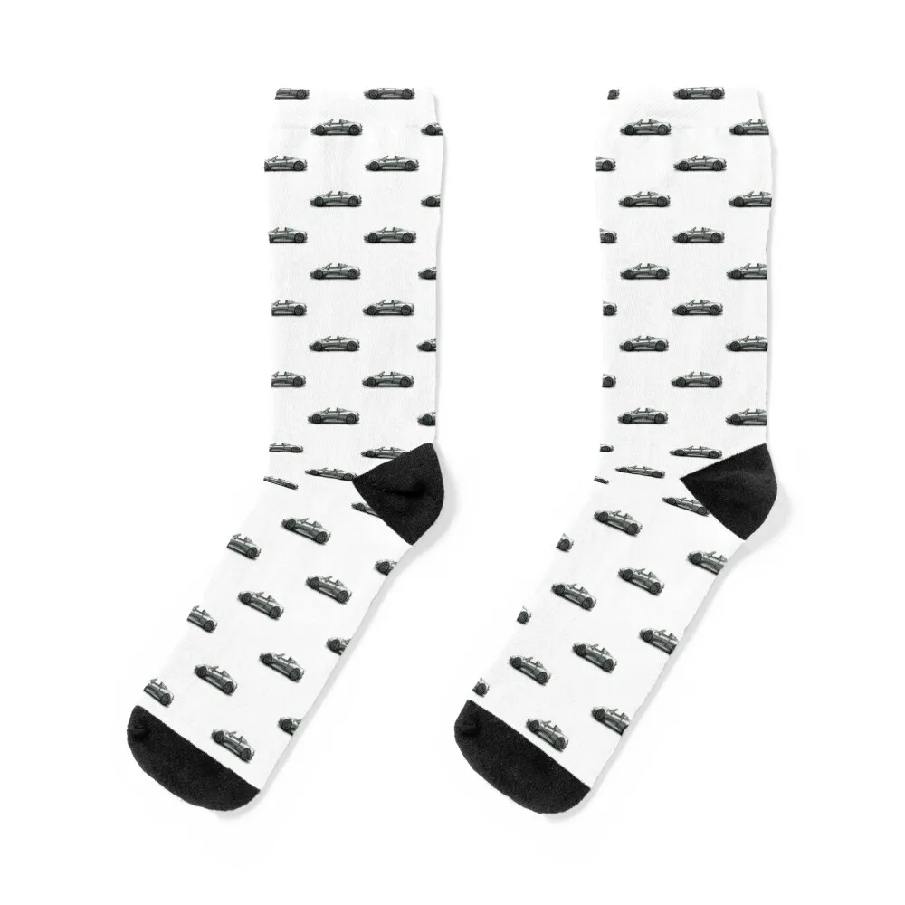 Gray German Car Socks gifts luxury funny sock Men Socks Women&#039;s