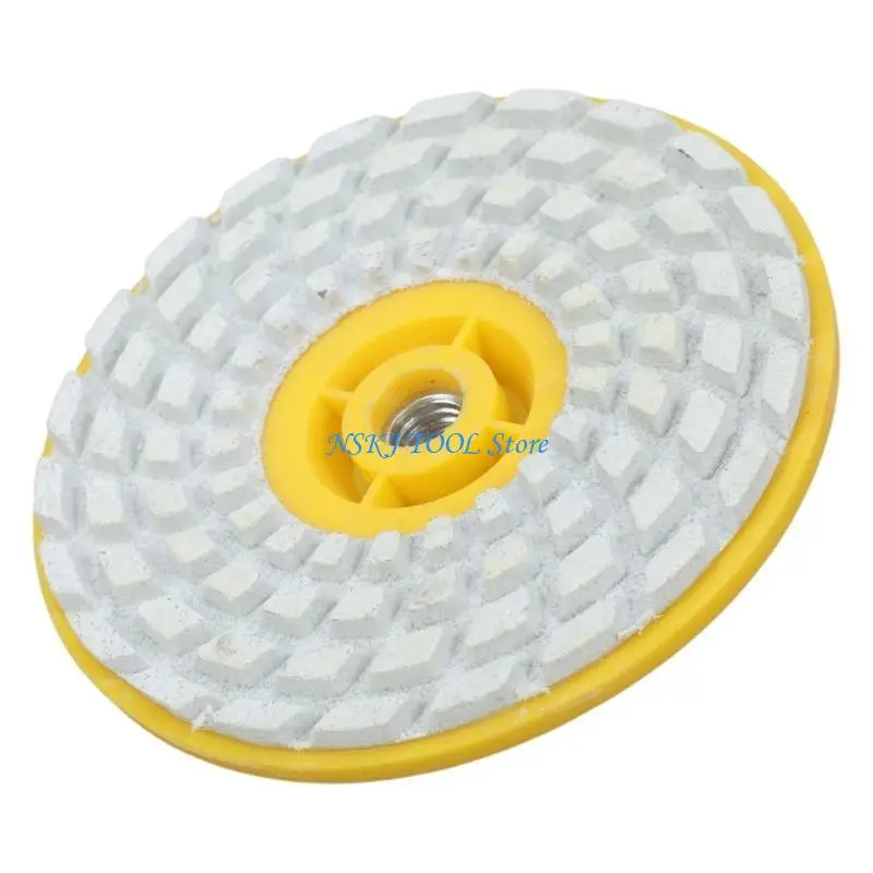 L8RC 4Inch Diamonds Polishing Pad Wet Dry Granites Stone Grinding Disc for Drill Grinder Polisher for Concrete Marble Quartzs