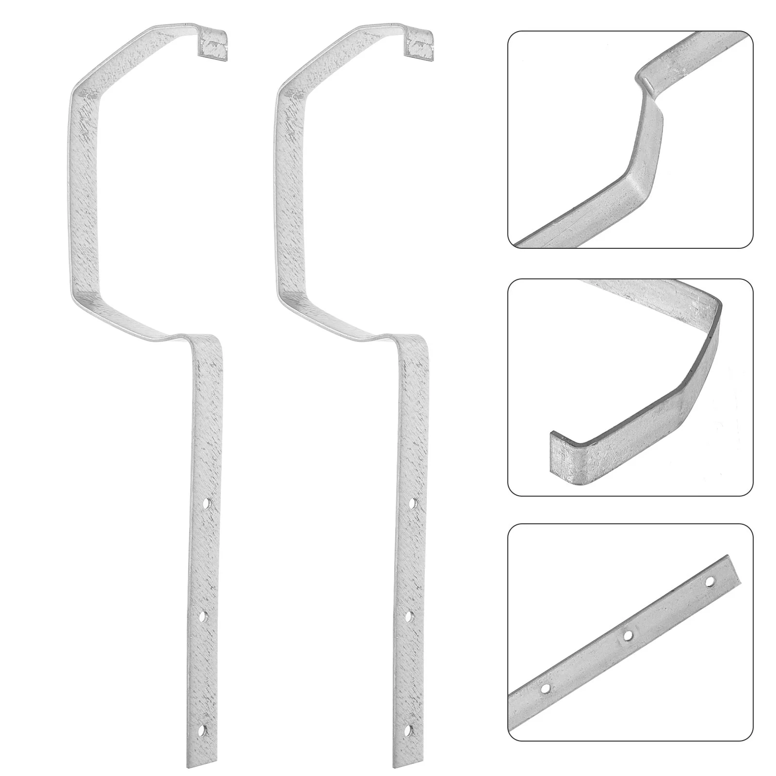 

2 Pcs Gutter Downspout Holders Heavy Duty Aluminum Hinge Bracket Square Adapter Roof Gutters Hardware Rainwater Drain Trays Iron