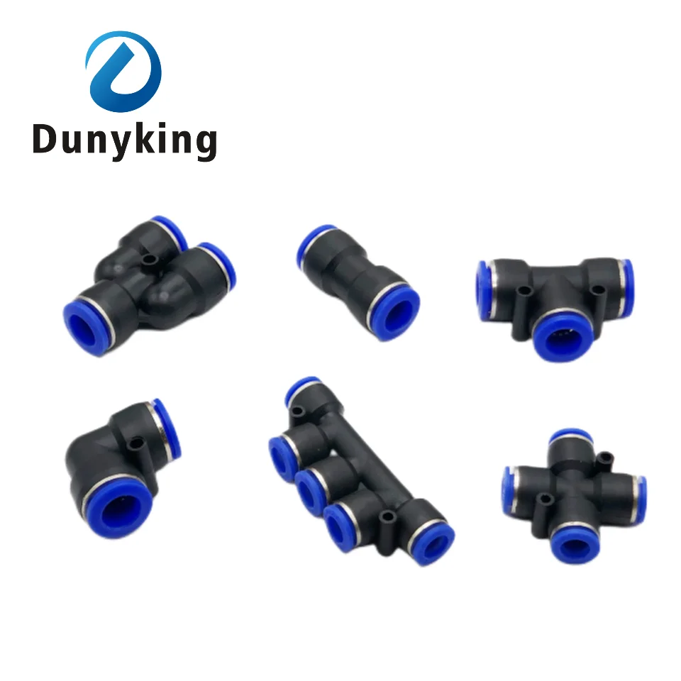 Pneumatic Fitting Pipe Connector Tube Air Quick Fittings Water Push In Hose Couping 4mm 6mm 8 10 12 14 16mm PU PY PK PM PZA HVFF