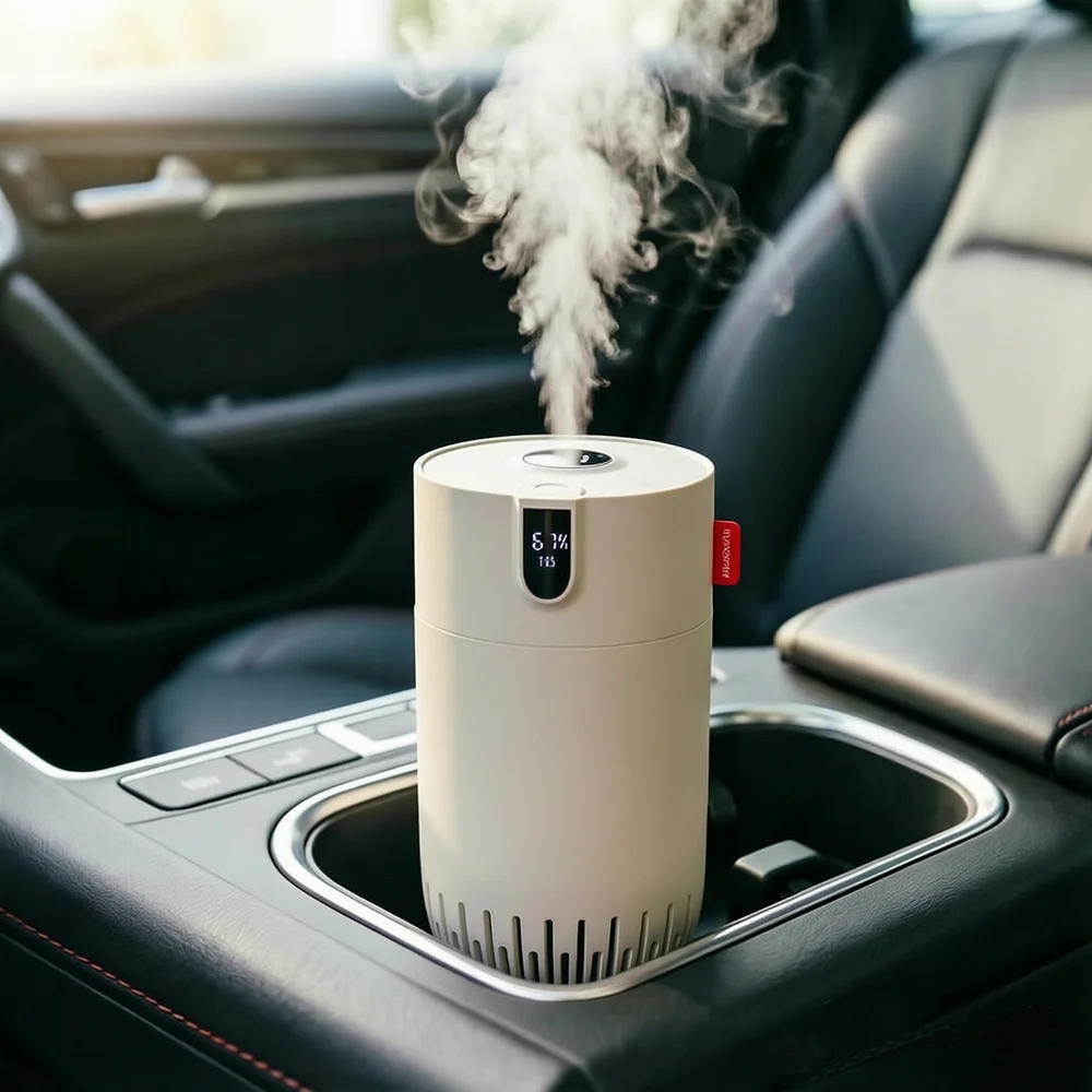 Protable Car Air Humidifier USB Rechargeable Essential Oil Diffuser 450ml Aromatherapy Fragrance Diffuser For Car Office