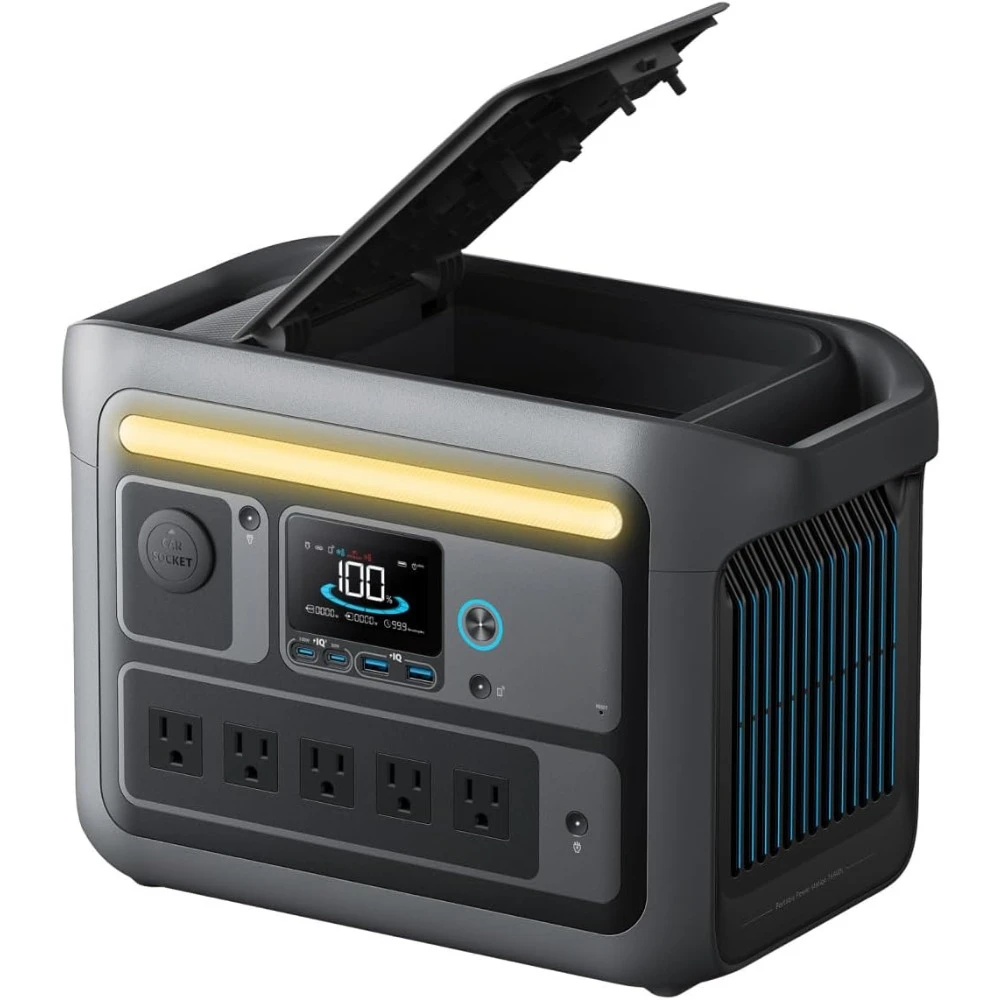 Portable Power Station, 1200W (Peak 1600W), Fast Charging, 768Wh LFP Battery for Outdoor Camping, RVs, Road Trip, Generator