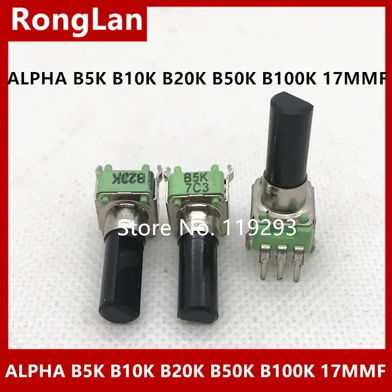 [BELLA] Original Brand New Mixer Imported from Taiwan ALPHA B5K B10K B20K B50K B100K Potentiometer R09 Handle Length 17MMF--10P