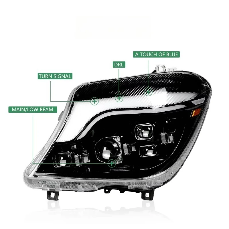 LED Headlights for Sprinter  2014-2018 LED Projection Lens Dynamic Turn signal Car Accessories