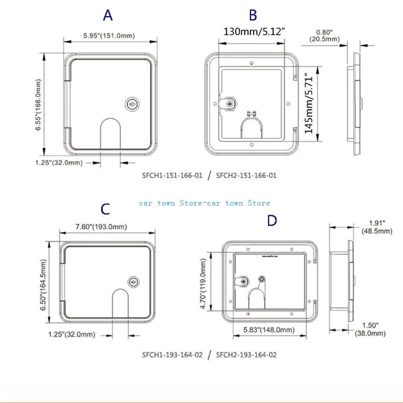 منزل متنقل RXJE للسلك المربع لتغطية فتحة الخيوط وملحقات اليخوت Stora #2