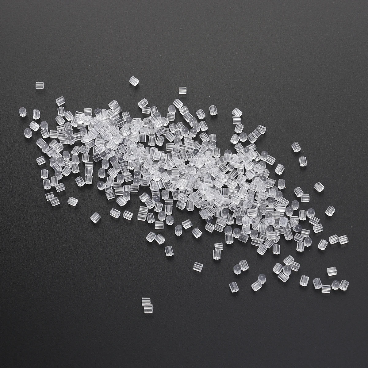 

500 pcs Ear Plugs Transparent Plastic Anti Allergic Durable For Earrings Jewelry Making Accessories Octagonal Shaped