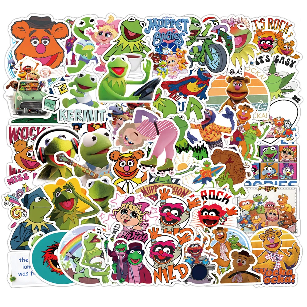 10/30/50PCS The Muppet Show Kermit the Frog Cartoon Sticker DIY Phone Laptop Luggage Skateboard Graffiti Decals Fun for Kid